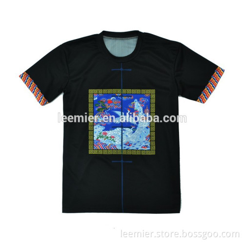 Cheap digital printing round neck men's short sleeve t shirt